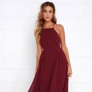 Lulus wine red maxi dress